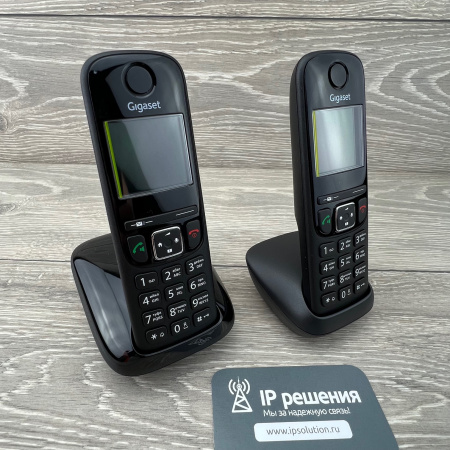 GIGASET AS690 DUO RUS, комплект из 2-х беспроводных dect телефонов